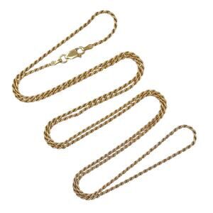 Gold-Tone Rope Chain | Sterling Silver 925 Necklace 30"